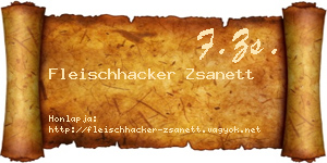 Fleischhacker Zsanett névjegykártya